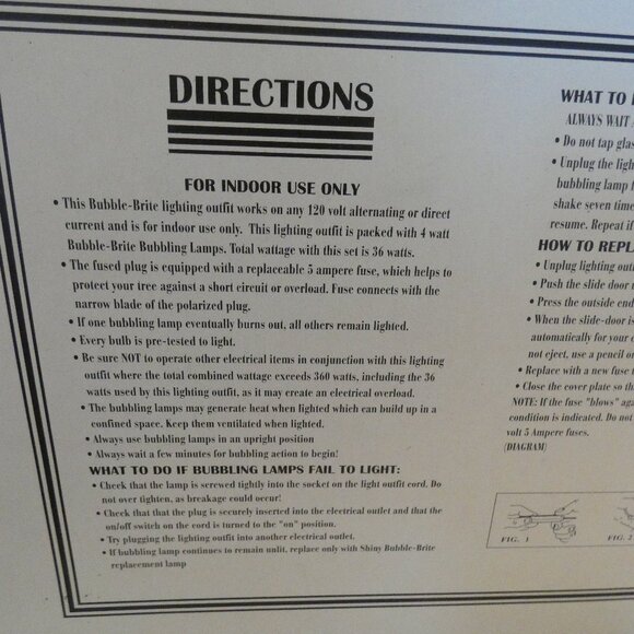 Christmas Tree Bubble Lights Bubble-Brite Vintage String and Original Box - Picture 5 of 12